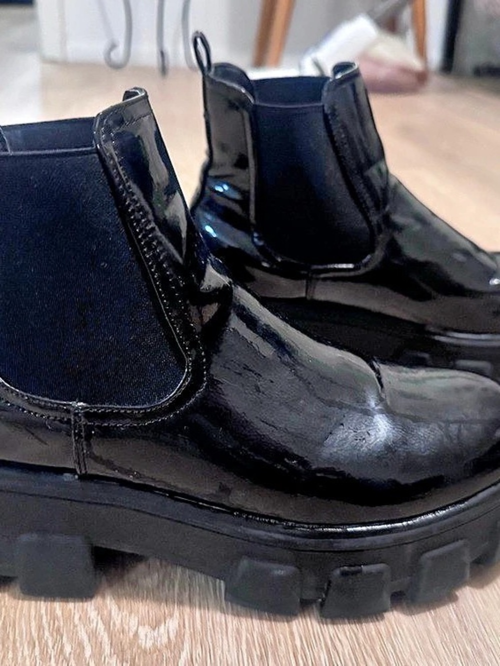 UNIONBAY Ginger Black Chunky Chelsea Boots